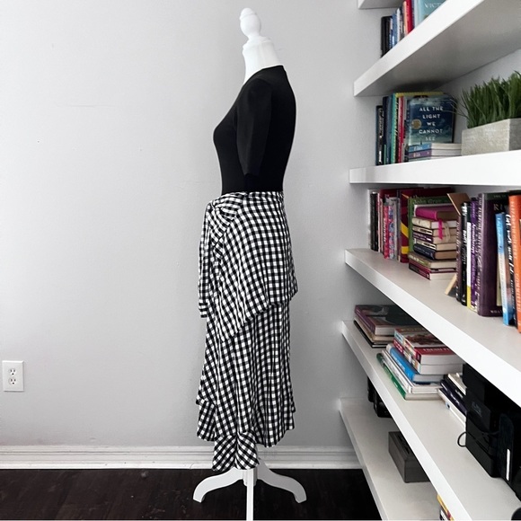 Maje rapri black and white gingham dress size 1 small - Picture 8 of 16